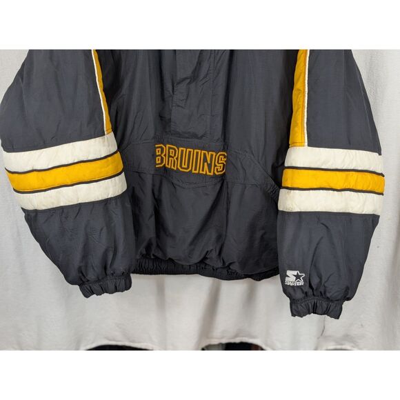 Vintage Starter Boston Bruins Pullover Puffer Coat w/ Front Pocket Size 2XL/XXL - Picture 4 of 15